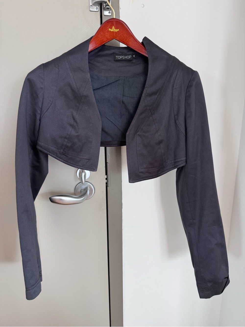 Top Shop UK Dark Grey Bolero Blazer